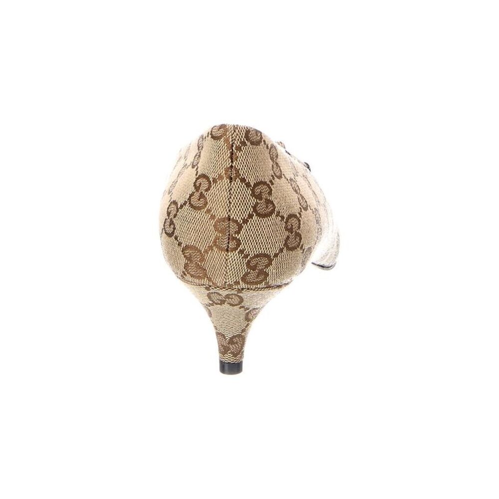 Gucci Horsebit Gg Supreme Canvas & Leather Pump, Beige - Picture 3 of 5